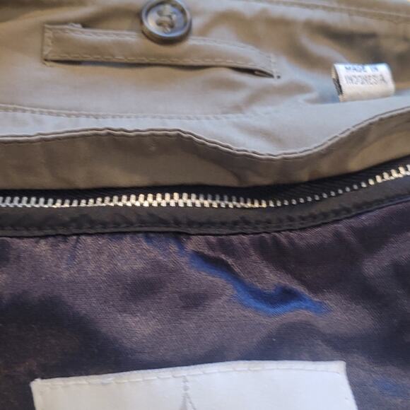 London‎ Fog Dark Tan Men Trench Coat 42 Regular Spy Academia Old Money - Picture 5 of 8